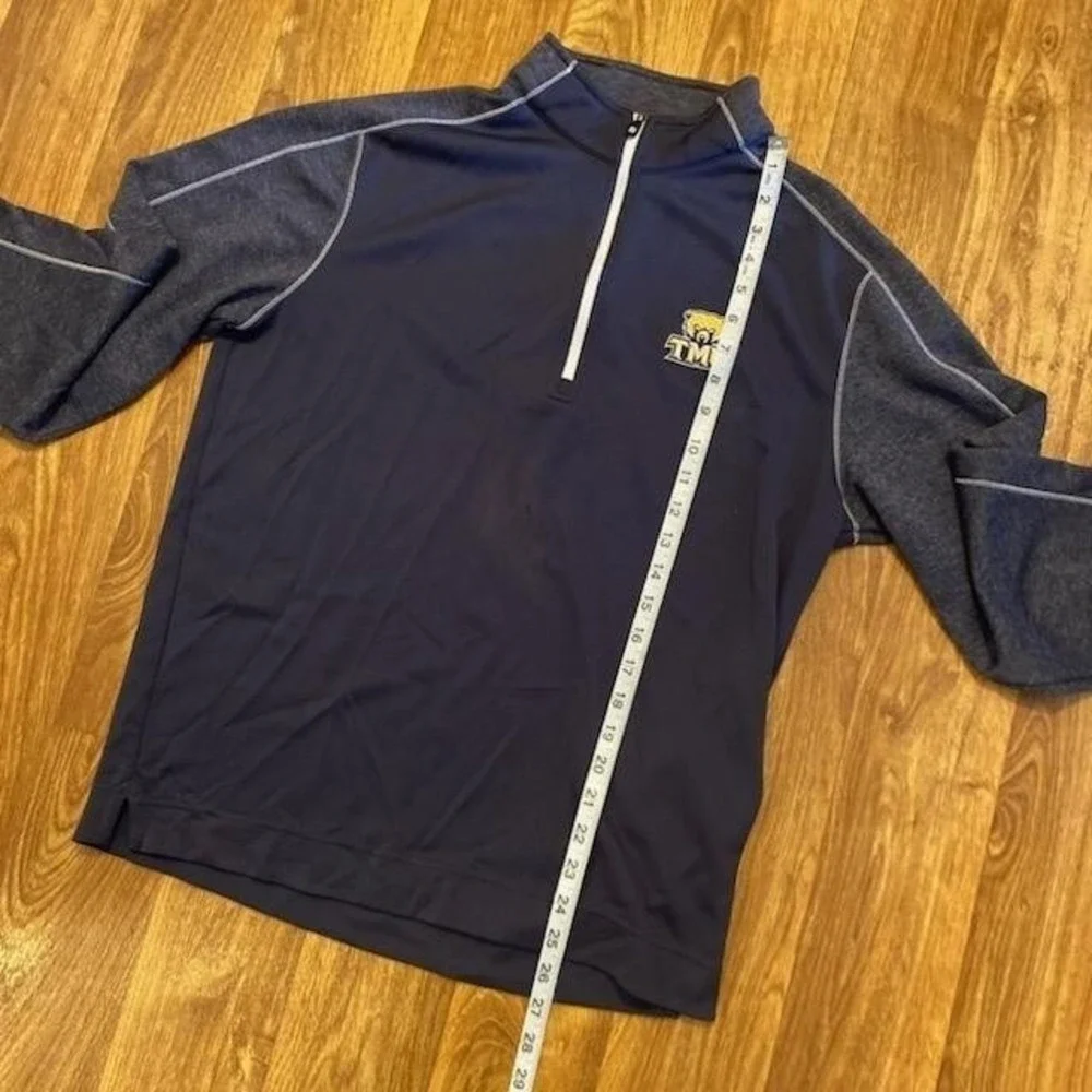 Footjoy FJ Jacket TMU Bears Men Medium B1ue 1/4 Zip Golf Georgia College